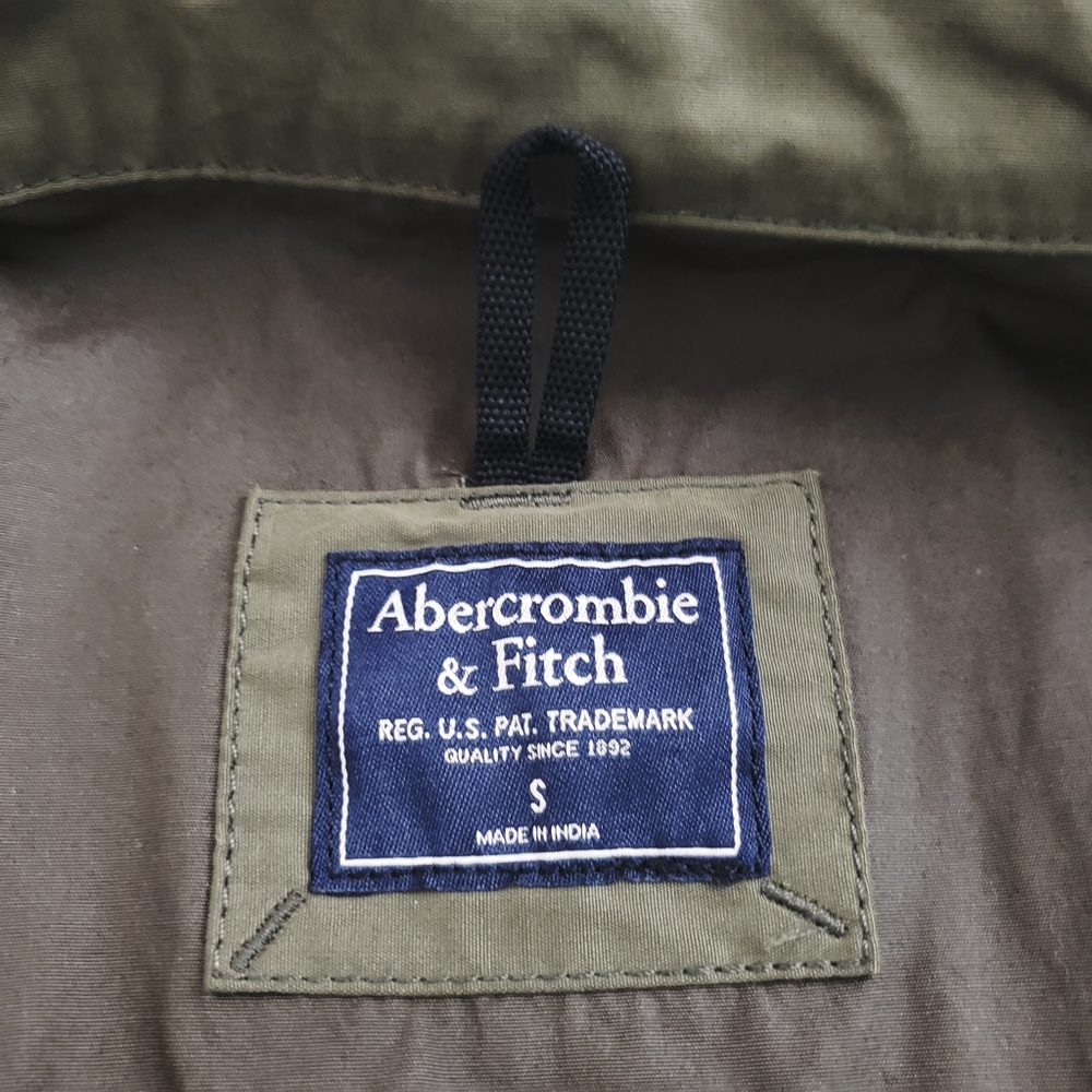 NEW Abercrombie & Fitch Dark Green Military Field Utility Jacket Sz S - Picture 10 of 13